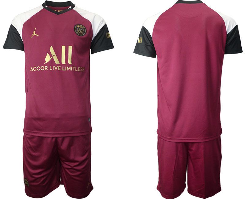 Men 2020-2021 club Paris St German away red Soccer Jerseys->customized soccer jersey->Custom Jersey